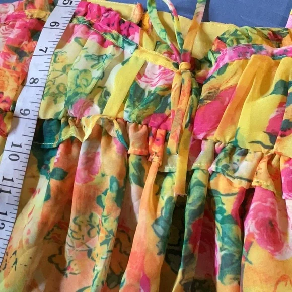 Dress mini NWOT Never worn brand new boutique 16” Ptp sundress cute babydoll - Picture 5 of 12